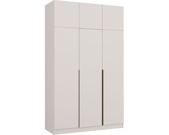 Šatní skříň s nástavcem Senso 3D 150 cm kašmírová/černá