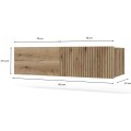 Závěsná skříňka pod umyvadlo s deskou TIGO 1D2S 140 cm dub evoke