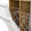 Koupelnová skříňka s 2 koši na prádlo NEL 2K DK bílý lesk/dub Artisan