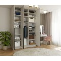 Šatní skříň s nástavcem Senso 3D 150 cm kašmírová/černá