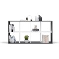 Regál Malax 2x4 147 cm antracit/bílý