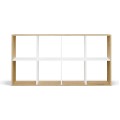 Regál Malax 2x4 147 cm dub Artisan/bílý
