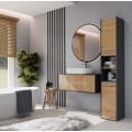 Koupelnová skříňka S30 170 cm antracit/dub artisan
