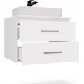 Závěsná skříňka pod umyvadlo s deskou NEL 2S 60 cm bílá