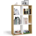Regál Malax 2x3 110 cm dub Artisan/bílý