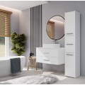Závěsná skříňka pod umyvadlo s deskou NEL 2S 80 cm bílá