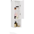 Závěsná horní koupelnová skříňka Mexy W1D 25,5 cm bílá