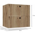 Závěsná skříňka pod umyvadlo TIGO 2S 60 cm dub evoke