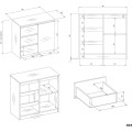Komoda Malwa 1D3S 80 cm kašmírová