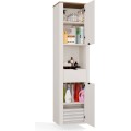 Vysoká závěsná koupelnová skříňka Cordoba 2D1S 48 cm kašmír/dub Castello