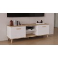 TV stolek Olympo 150 cm bílý/dub Artisan