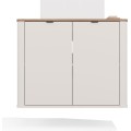 Závěsná skříňka pod umyvadlo s deskou Cordoba 80 cm kašmír/dub Castello