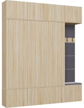 Předsíňová stěna Haga 3Sz1W 200 cm dub Sonoma