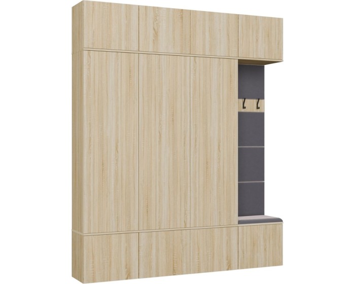Předsíňová stěna Haga 3Sz1W 200 cm dub Sonoma
