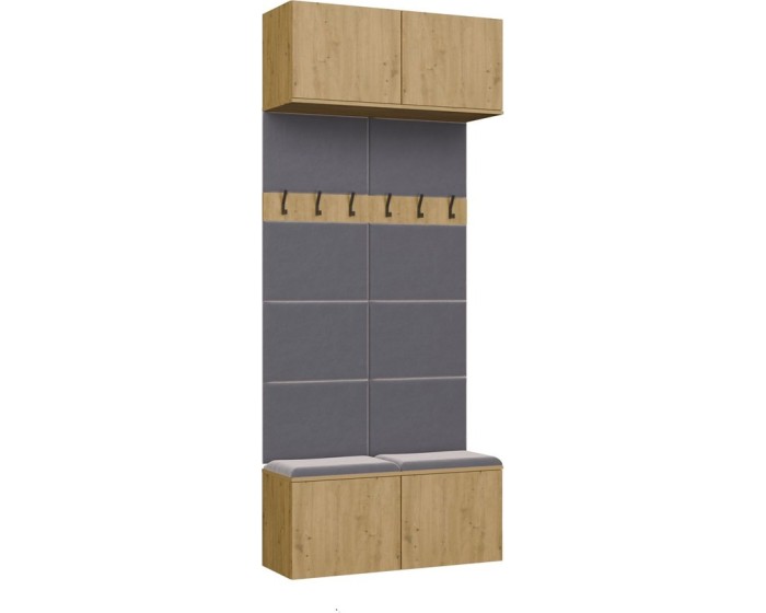 Předsíňová stěna HAGA 2W 100 cm dub Artisan