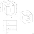Šatní skříň s nástavcem Senso 3D 150 cm bílá/černá