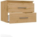 Závěsná skříňka pod umyvadlo s deskou Nel 2S 60 cm dub Artisan