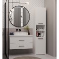 Závěsná skříňka pod umyvadlo s deskou NEL 2S 80 cm bílá