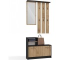 Předsíňová stěna GARDE 85 cm antracitová/dub artisan