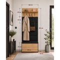 Předsíňová stěna Lior 80 cm černá/dub Artisan II