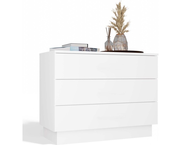 Komoda Amber 85 cm bílá 