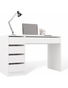 Psací stůl Arto 120 cm bílý levý