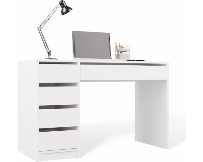 Psací stůl Arto 120 cm bílý levý