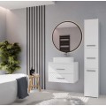 Závěsná skříňka pod umyvadlo s deskou NEL 2S 60 cm bílá
