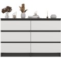 Komoda Malwa M6 120 cm antracit/bílá