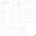 Předsíňová stěna Haga 1Sz2W 150 cm bílá