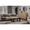 Konferenční stolek LAWA Modern 2P Slim dub artisan/černý