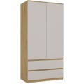 Šatní skříň Malwa SS-90 cm dub artisan/kašmír