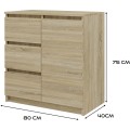 Komoda Ralp 80 cm dub sonoma