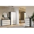 Komoda Malwa M6 120 cm antracit/bílá