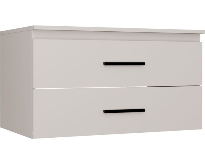 Závěsná skříňka pod umyvadlo s deskou NEL 2S 80 cm kašmírová