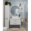 Závěsná skříňka s deskou a umyvadlem Nel 2S 80 cm bílá