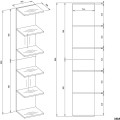 Regál FRAME 180 cm bílý