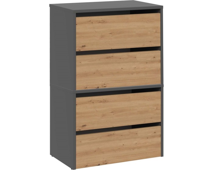 Botník MODO 88 cm antracit/dub artisan