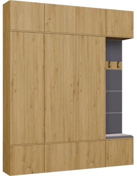 Předsíňová stěna Haga 3Sz1W 200 cm dub Artisan