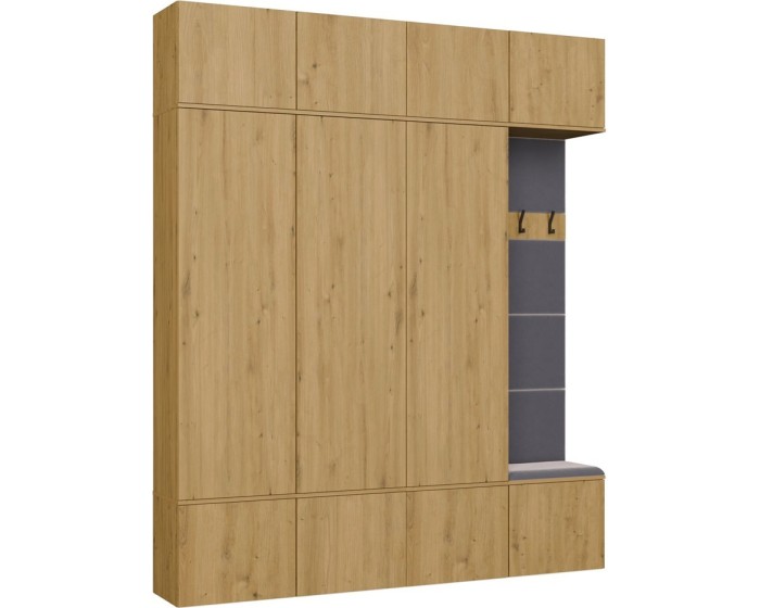 Předsíňová stěna Haga 3Sz1W 200 cm dub Artisan