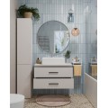 Závěsná skříňka pod umyvadlo s deskou NEL 2S 80 cm kašmírová
