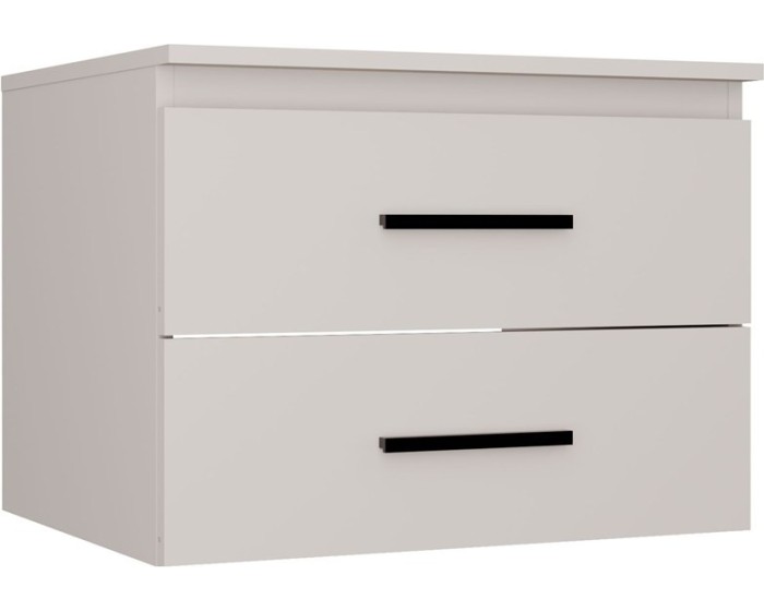 Závěsná skříňka pod umyvadlo s deskou NEL 2S 60 cm kašmírová