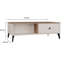 Konferenční stolek Point 110 cm dub Castello/kašmírový