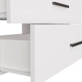 Závěsná skříňka pod umyvadlo s deskou NEL 2S 60 cm bílá/černá