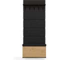 Předsíňová stěna Lior 80 cm černá/dub Artisan