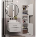 Závěsná skříňka pod umyvadlo s deskou NEL 2S 60 cm bílá