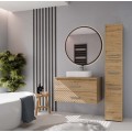 Závěsná skříňka pod umyvadlo s deskou Nel 2S 80 cm dub Artisan