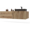 Závěsná skříňka pod umyvadlo s deskou TIGO 1D2S 140 cm dub evoke