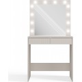 Toaletní stolek s LED osvětlením MARINA Slim kašmír