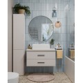 Závěsná skříňka pod umyvadlo s deskou NEL 2S 80 cm kašmírová
